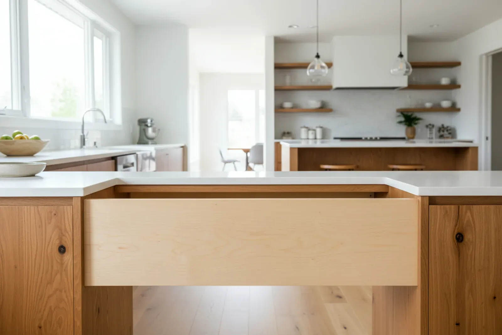 Cabinet door held against a box to check the overlay