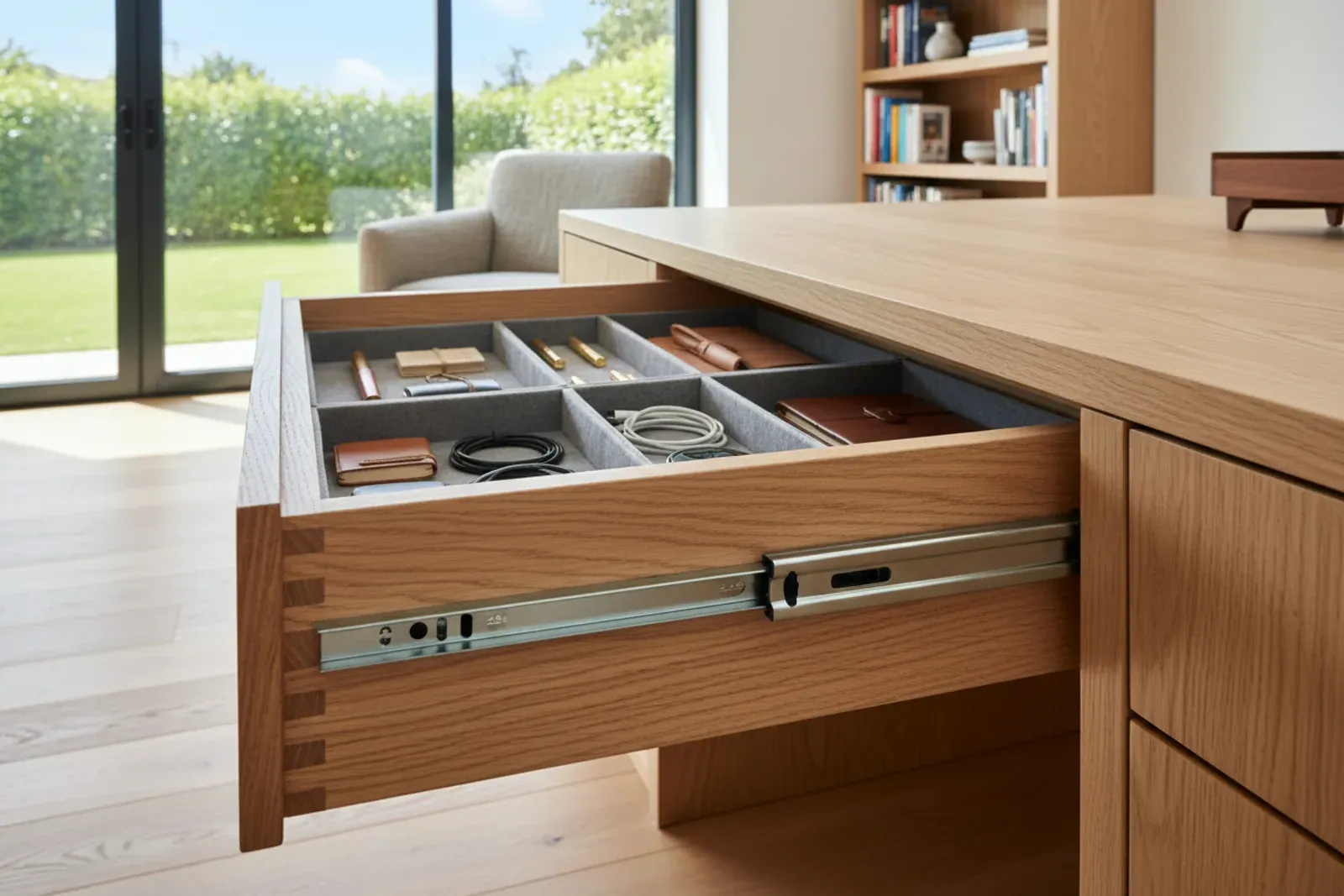 Heavy drawer running smoothly on new glides